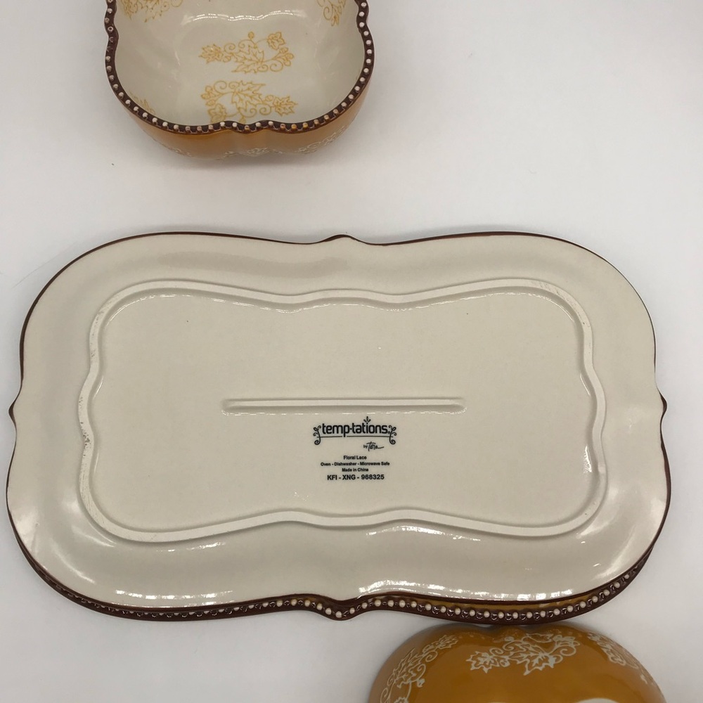 Temp-tations Floral Lace Fall soup bowl and plate. Set of 2 - Picture 10 of 12